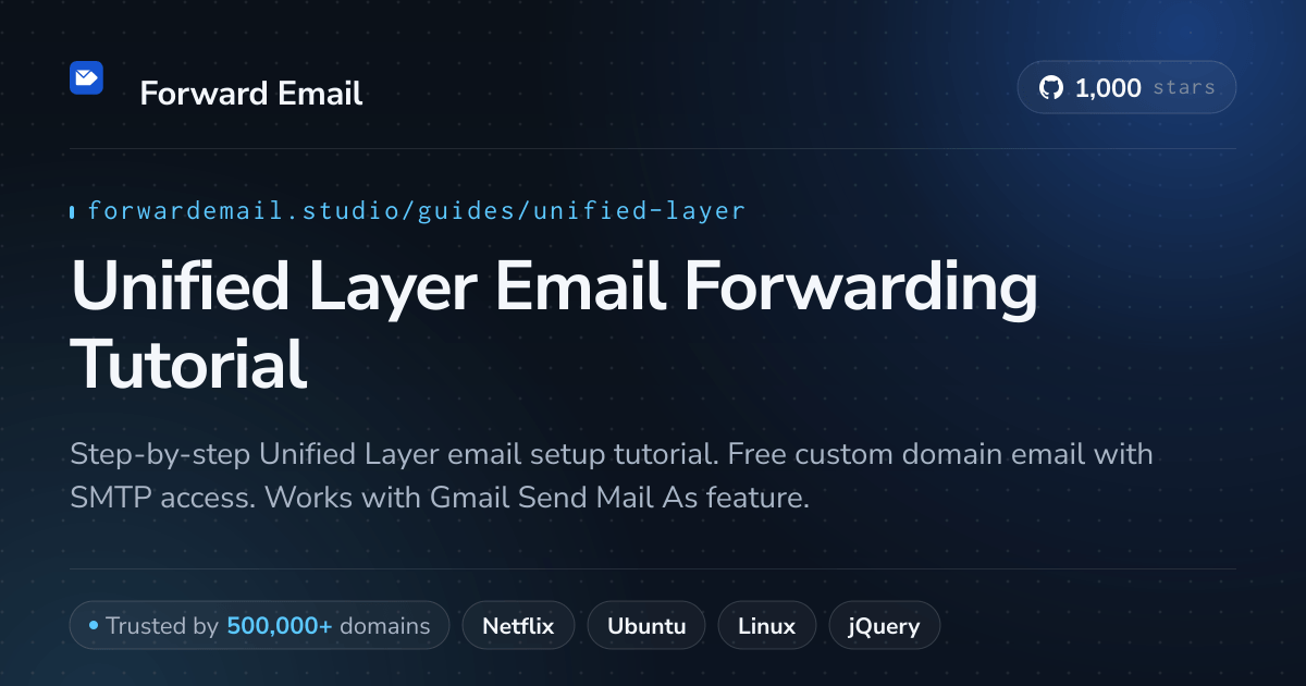 كيفية إعداد البريد الإلكتروني باستخدام Unified Layer