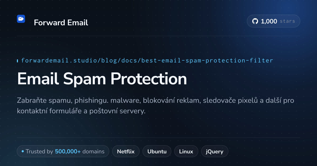 Nejlepší filtr ochrany proti spamu v e-mailech