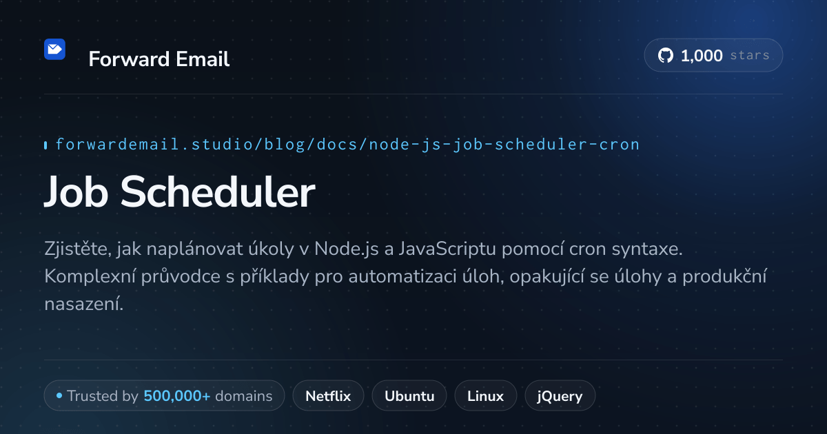 Plánovač úloh Node.js