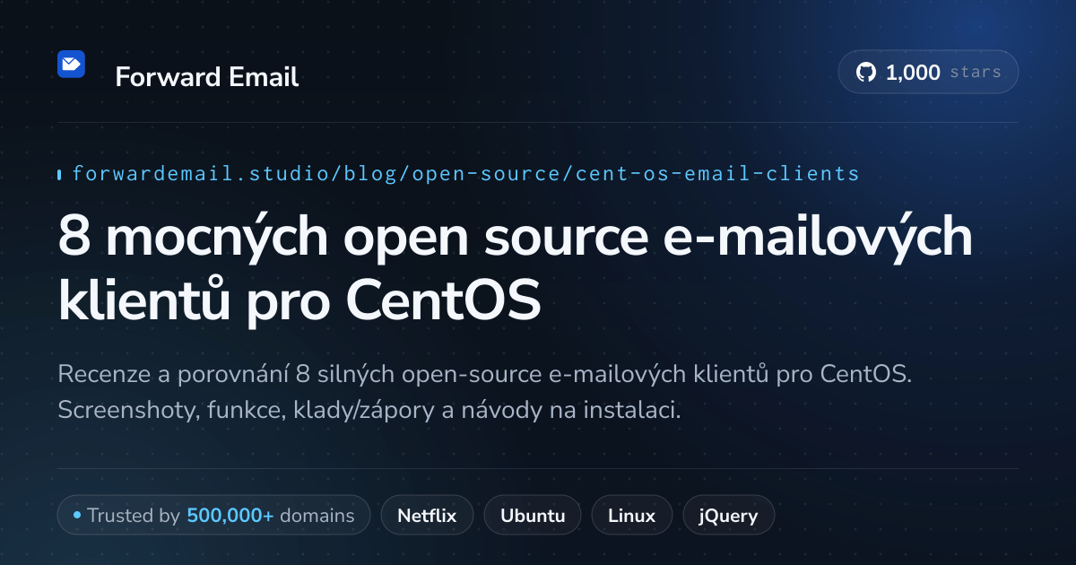 8 mocných open source e-mailových klientů pro CentOS 2026