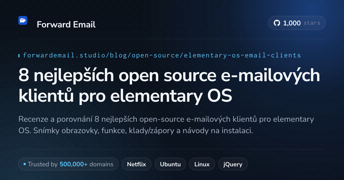 8 nejlepších open source e-mailových klientů pro elementary OS 2026