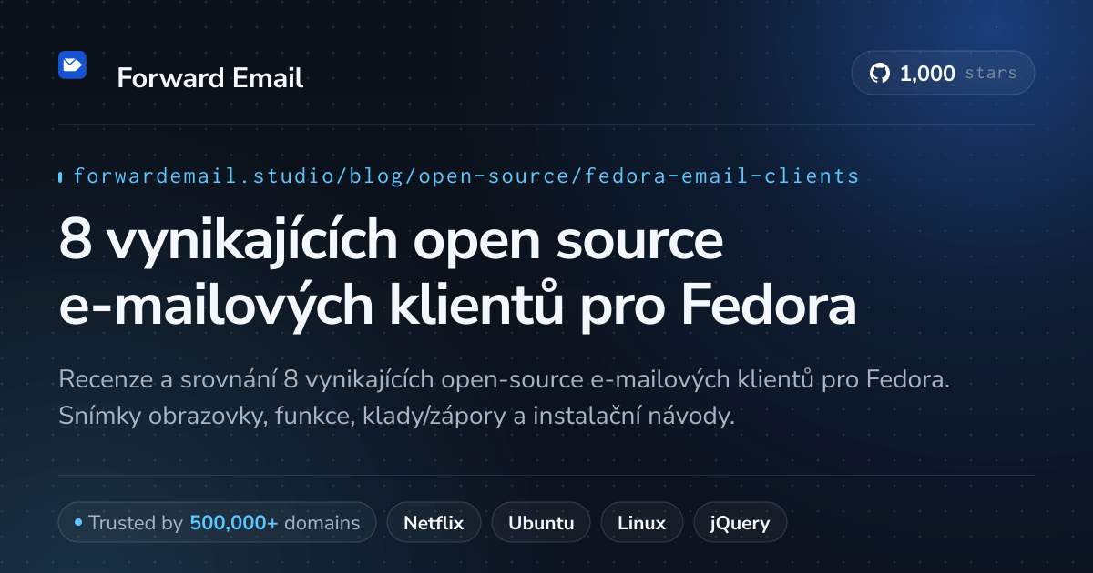 8 vynikajících open source e-mailových klientů pro Fedora 2026