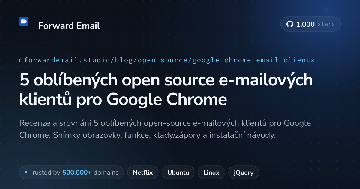 5 oblíbených open source e-mailových klientů pro Google Chrome 2026