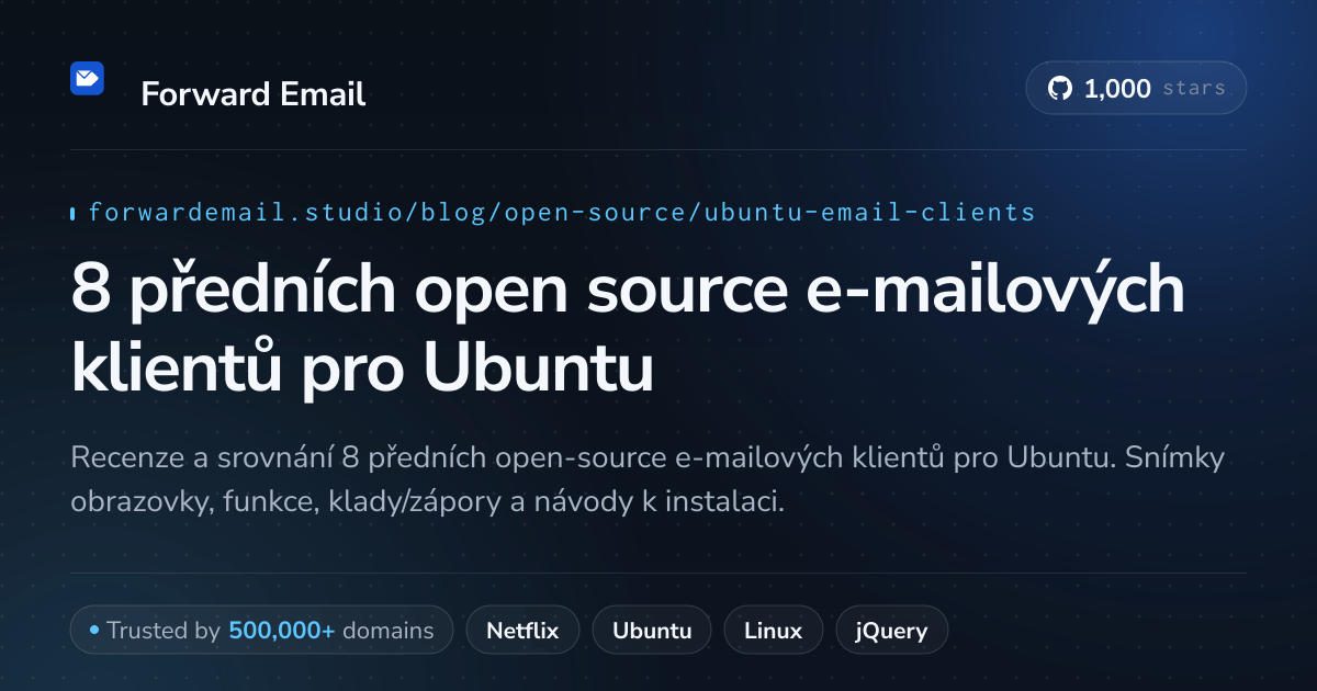 8 předních open source e-mailových klientů pro Ubuntu 2026
