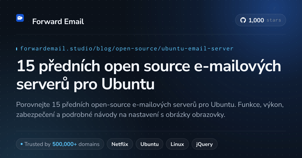 15 předních open source e-mailových serverů pro Ubuntu 2026