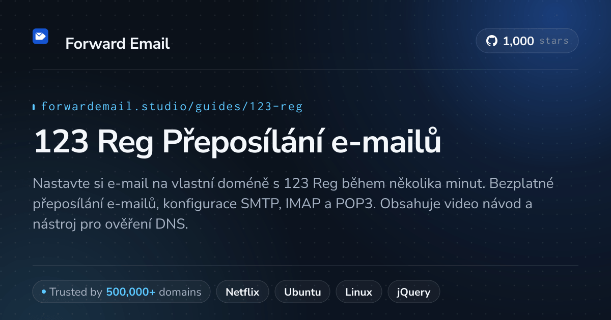 Jak nastavit e-mail pomocí 123 Reg
