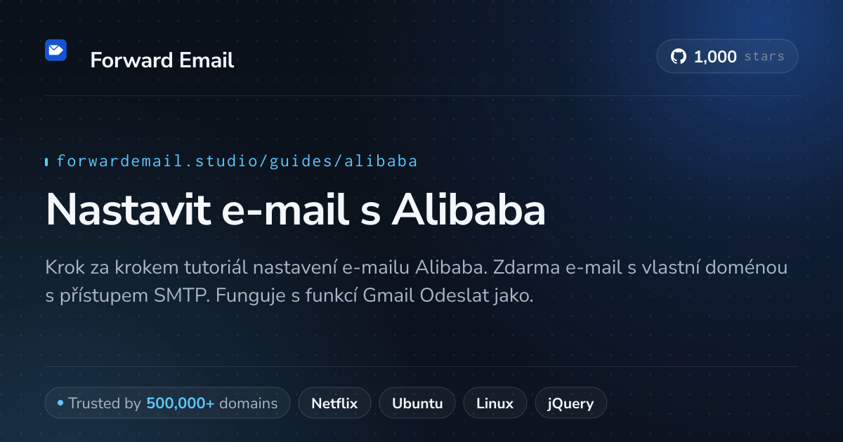 Jak nastavit e-mail pomocí Alibaba