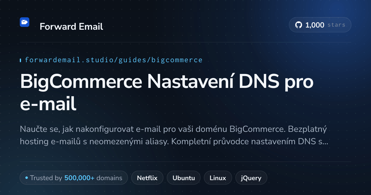 Jak nastavit e-mail pomocí BigCommerce