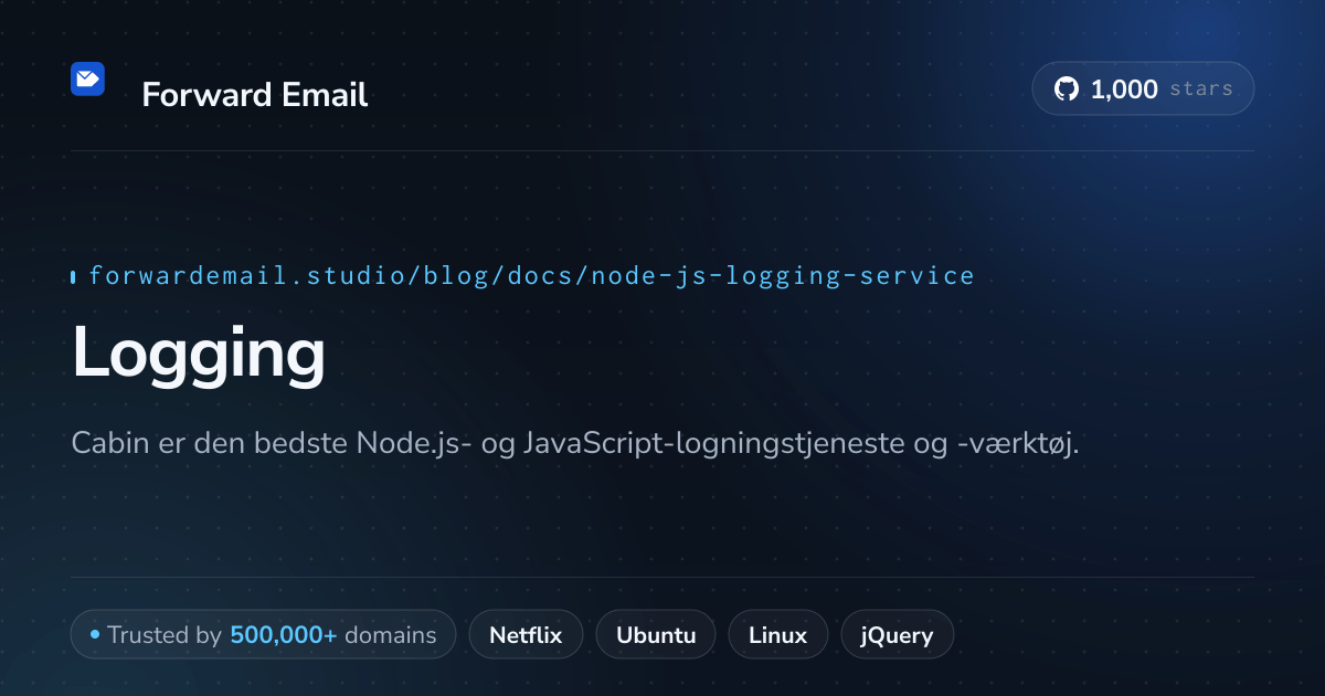 Node.js-logningstjeneste