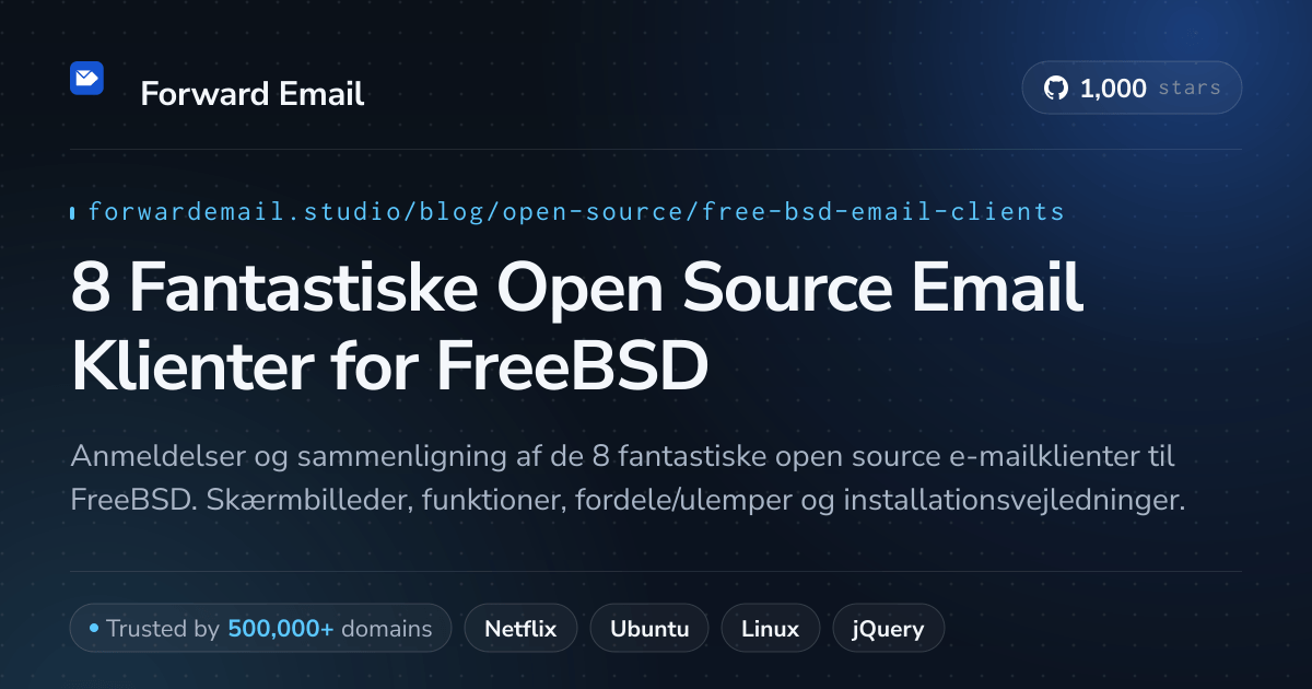 8 Fantastiske Open Source Email Klienter for FreeBSD 2026