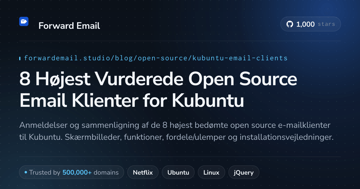 8 Højest Vurderede Open Source Email Klienter for Kubuntu 2026