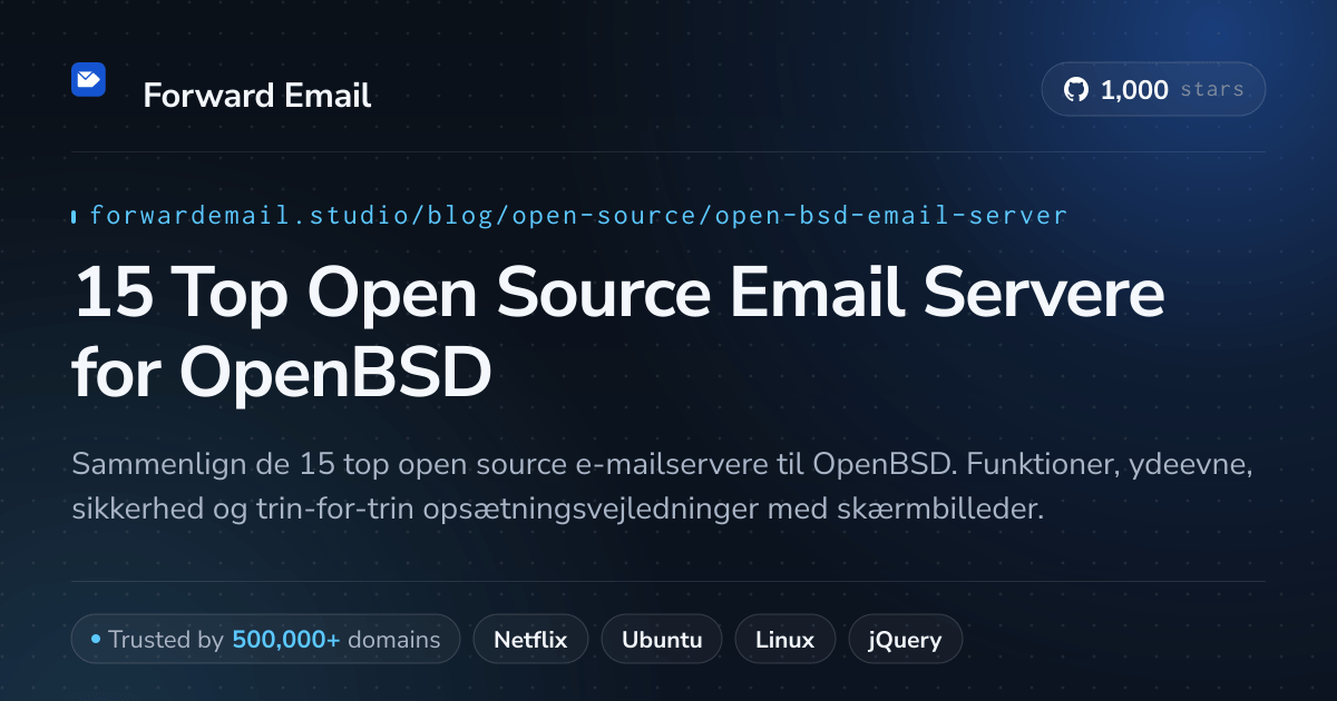 15 Top Open Source Email Servere for OpenBSD 2026