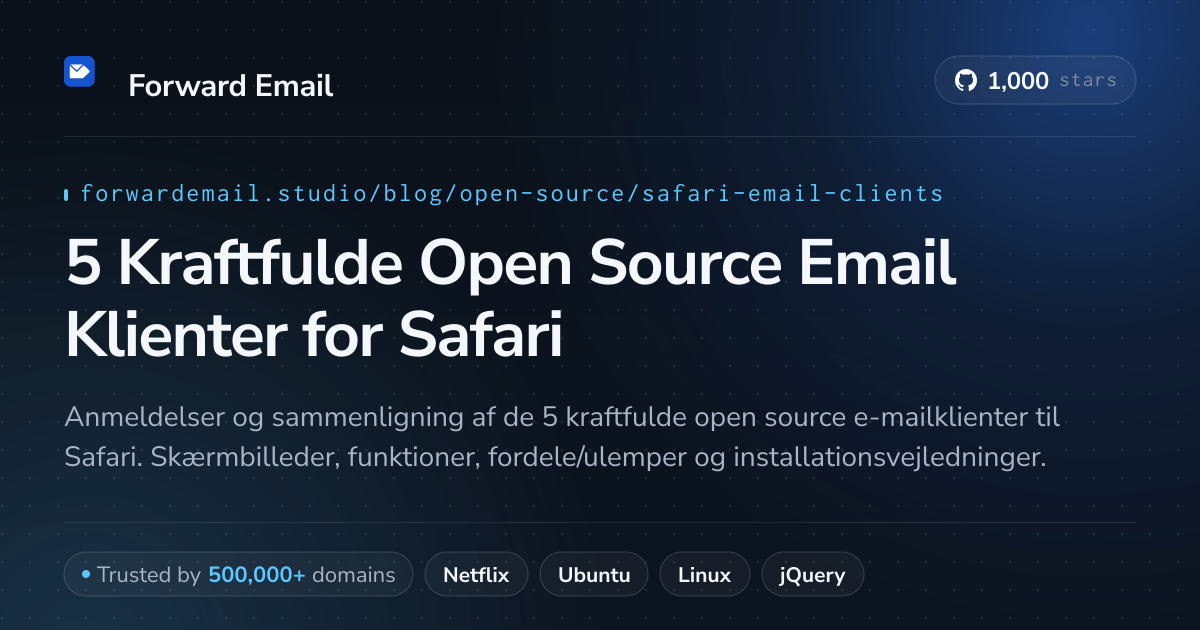 5 Kraftfulde Open Source Email Klienter for Safari 2026
