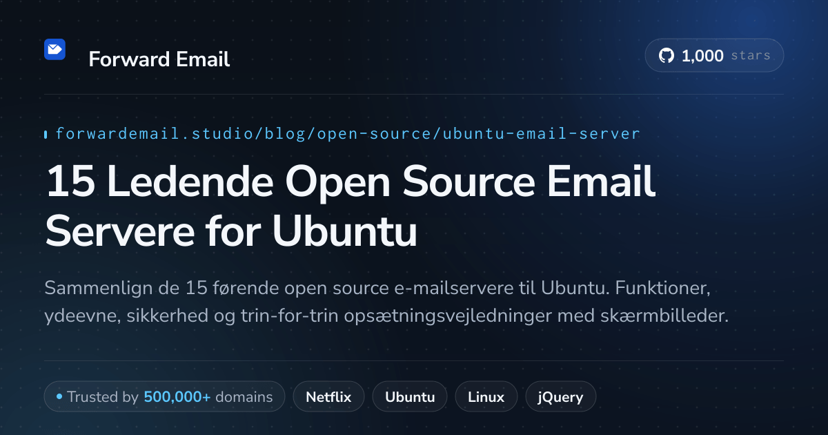 15 Ledende Open Source Email Servere for Ubuntu 2026