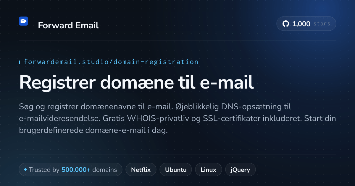 Registrer domæne til e-mail - find dit perfekte domænenavn