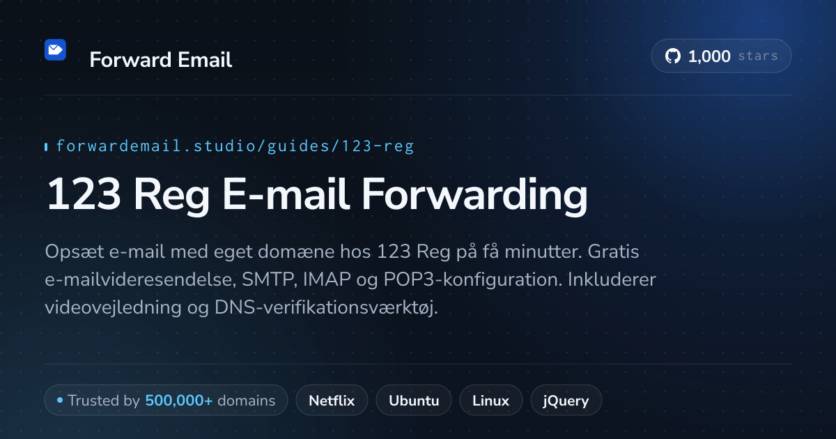Sådan opsætter du e-mail med 123 Reg