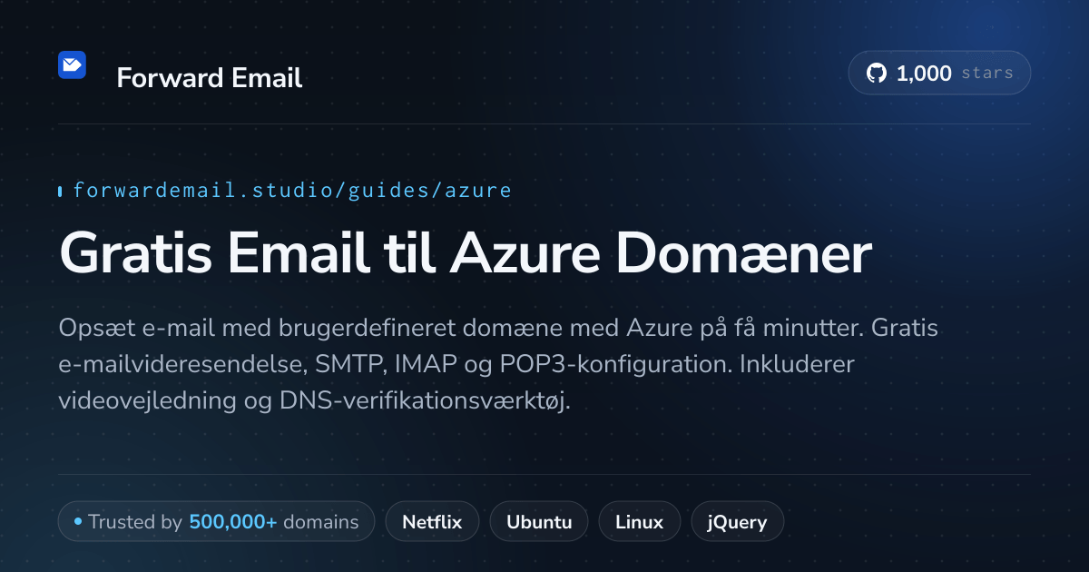Sådan opsætter du e-mail med Azure
