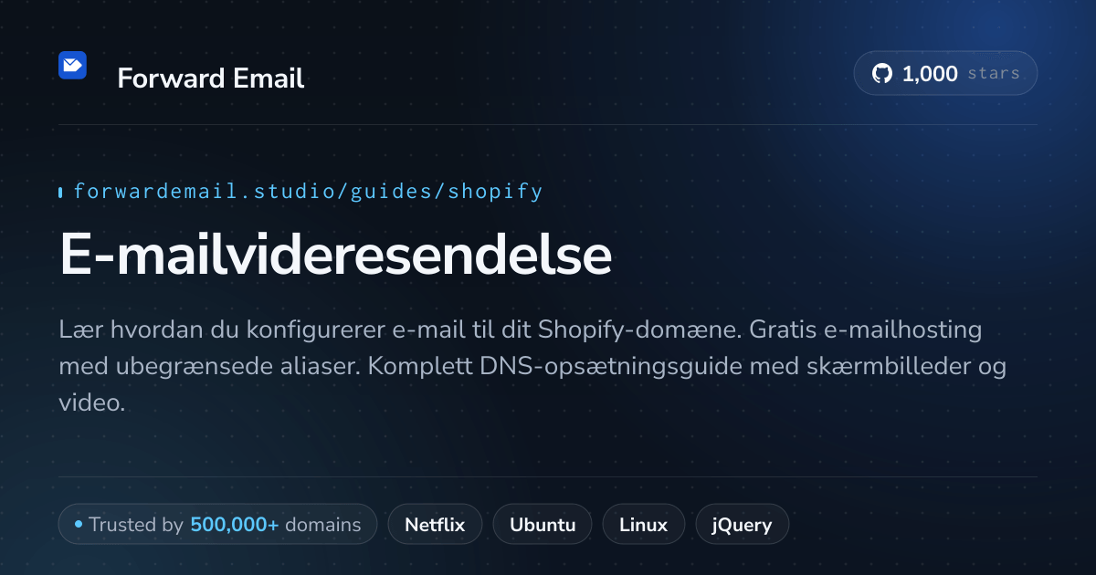Sådan opsætter du e-mail med Shopify