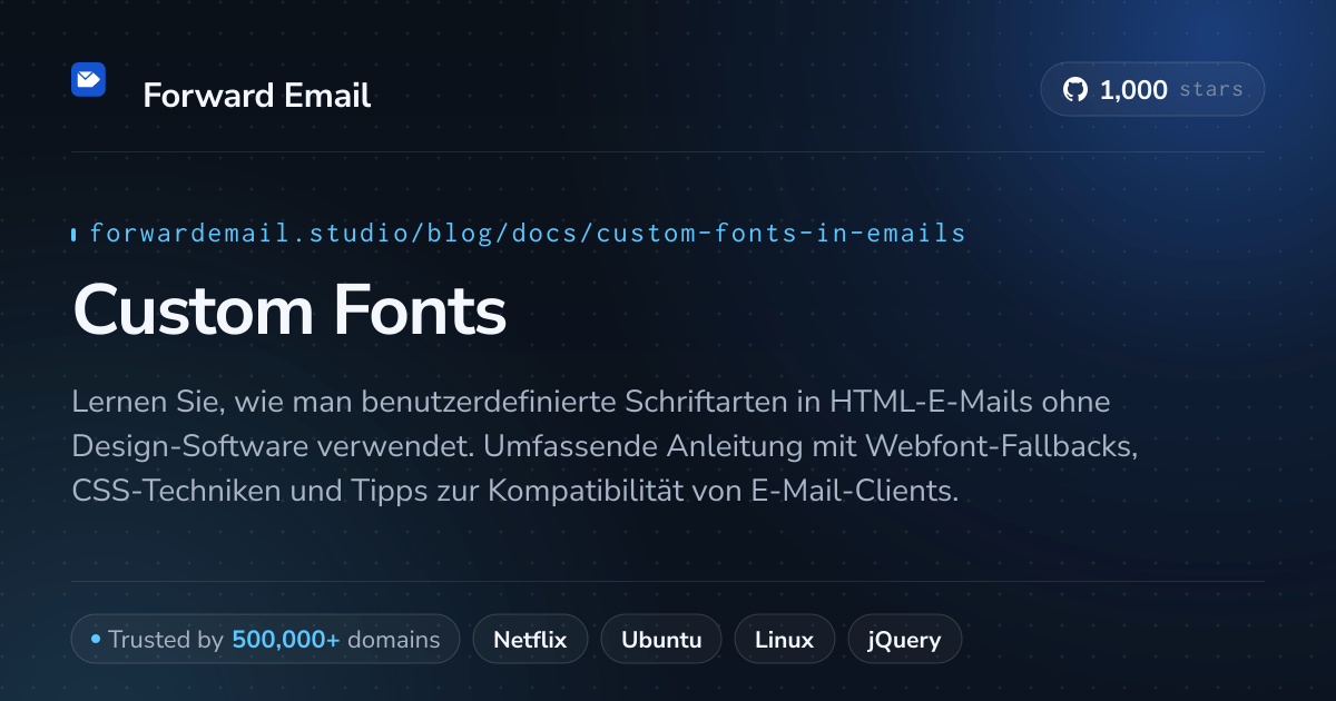 Benutzerdefinierte Schriftarten in E-Mails