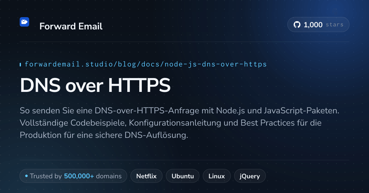 Node.js DNS über HTTPS