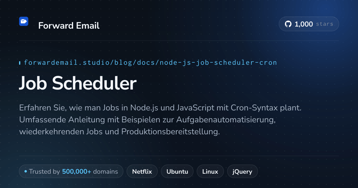 Node.js-Jobplaner