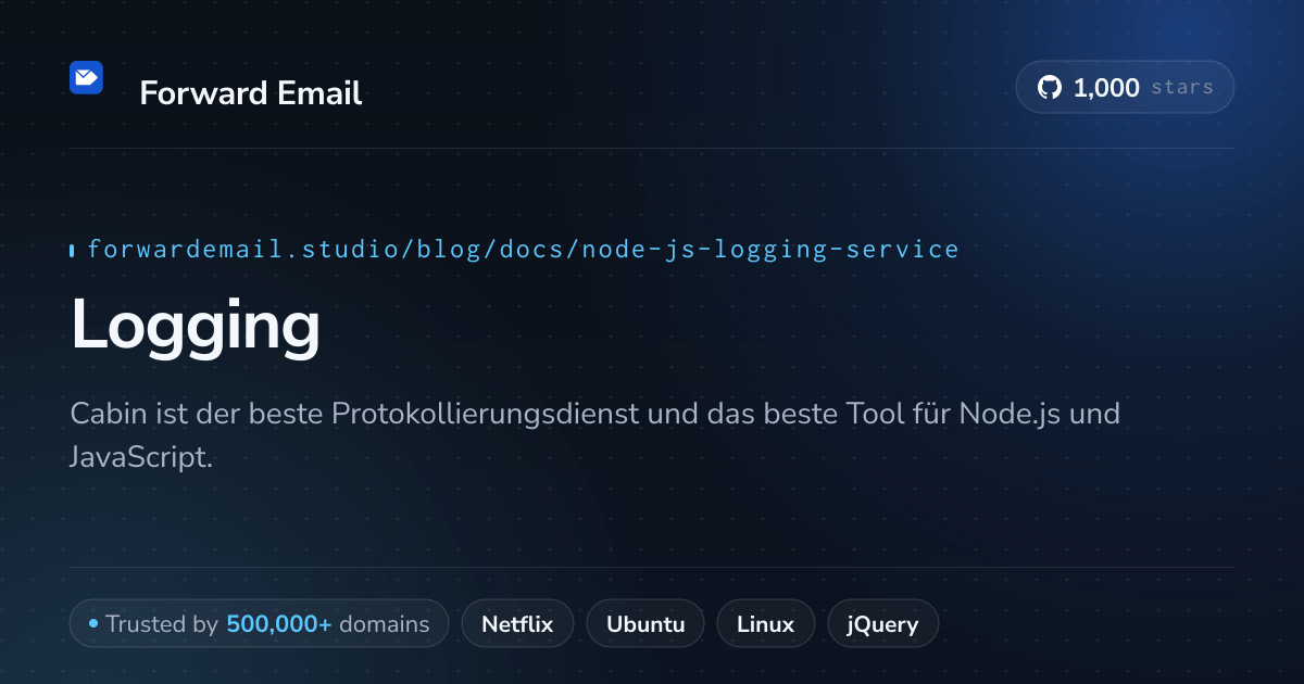 Node.js-Protokollierungsdienst