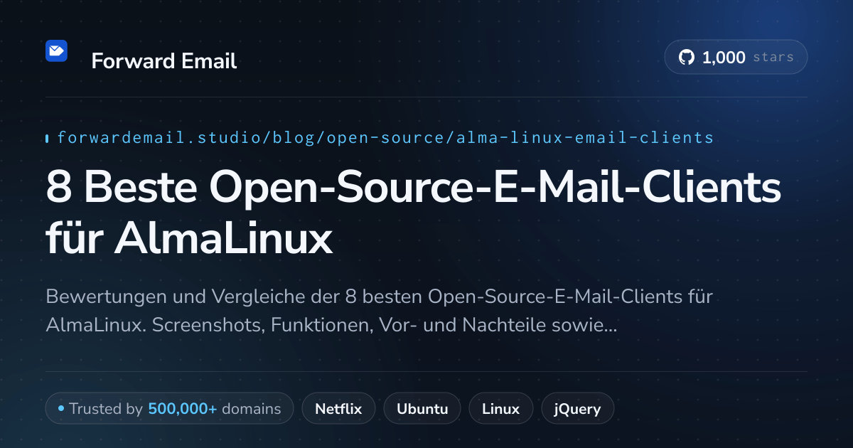 8 Beste Open-Source-E-Mail-Clients für AlmaLinux 2026
