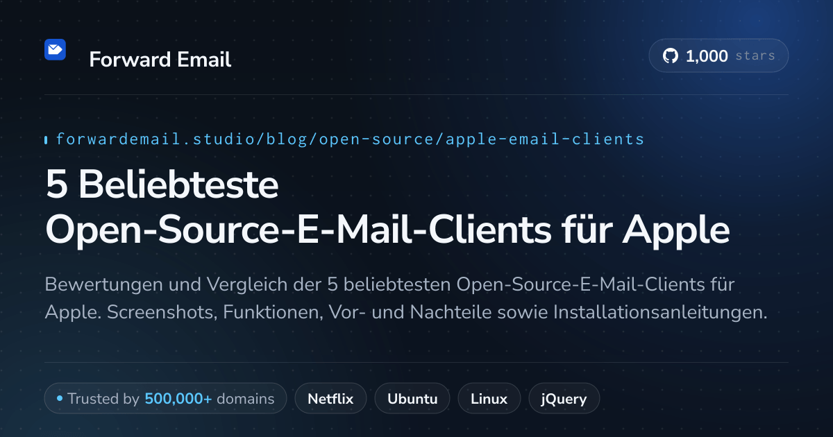 5 Beliebteste Open-Source-E-Mail-Clients für Apple 2026