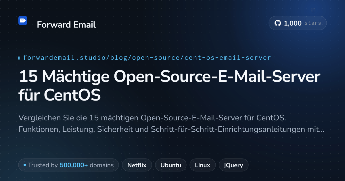 15 Mächtige Open-Source-E-Mail-Server für CentOS 2026