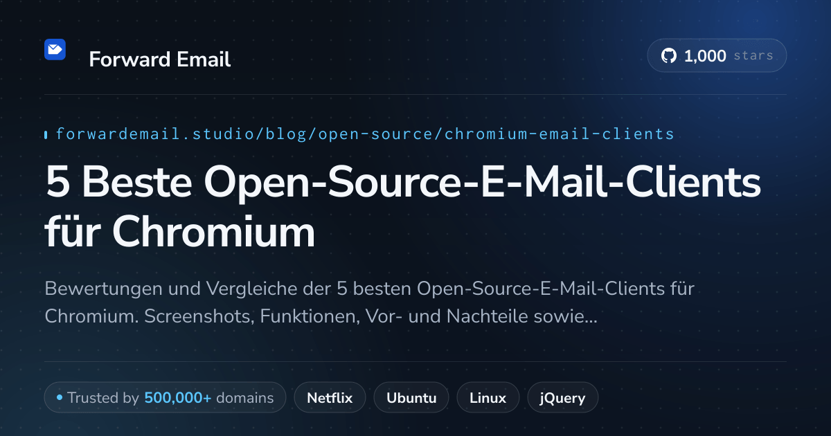 5 Beste Open-Source-E-Mail-Clients für Chromium 2026