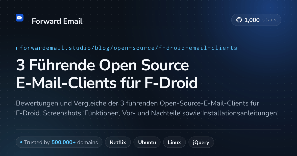 3 Führende Open Source E-Mail-Clients für F-Droid 2026