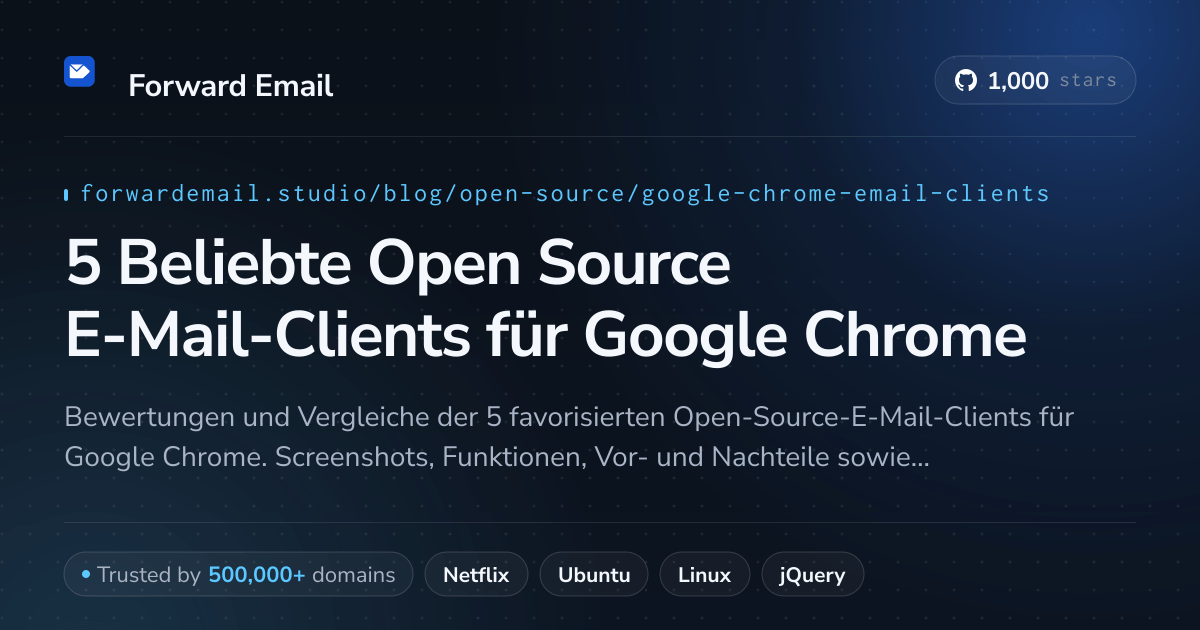 5 Beliebte Open Source E-Mail-Clients für Google Chrome 2026