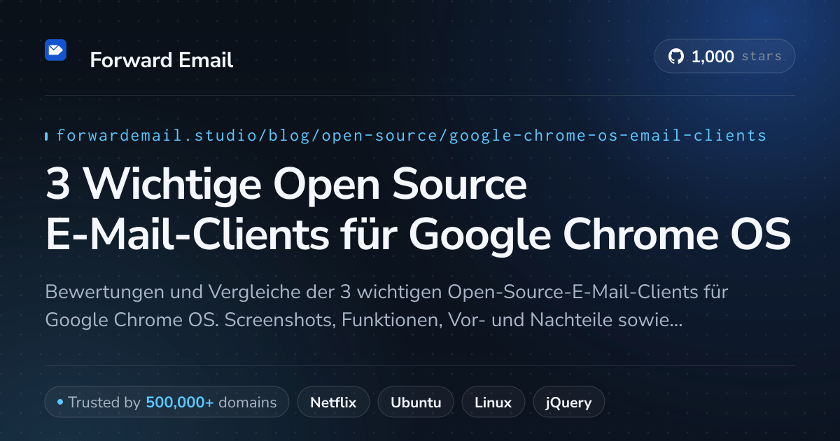 3 Wichtige Open Source E-Mail-Clients für Google Chrome OS 2026