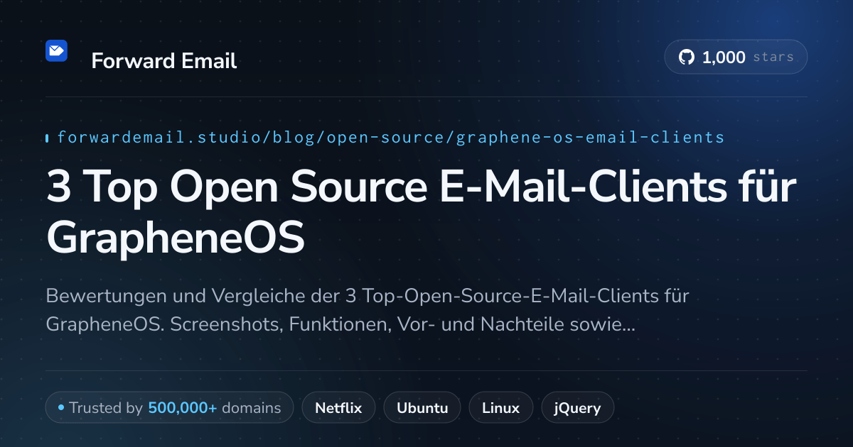 3 Top Open Source E-Mail-Clients für GrapheneOS 2026