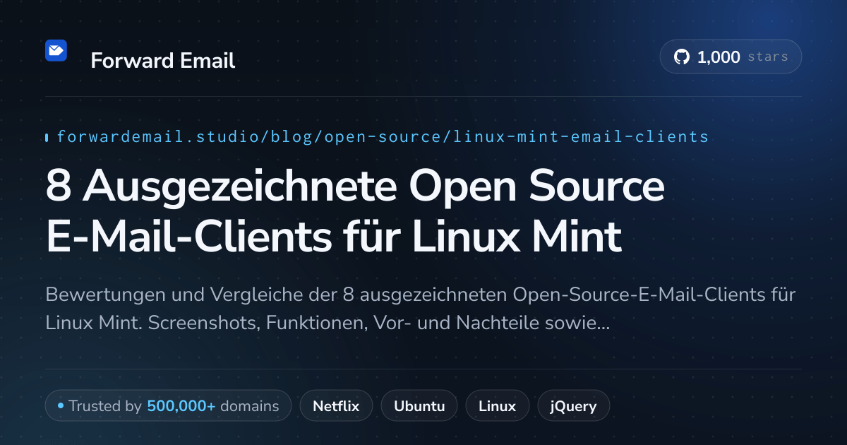 8 Ausgezeichnete Open Source E-Mail-Clients für Linux Mint 2026