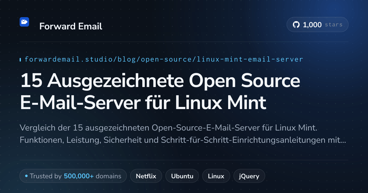 15 Ausgezeichnete Open Source E-Mail-Server für Linux Mint 2026
