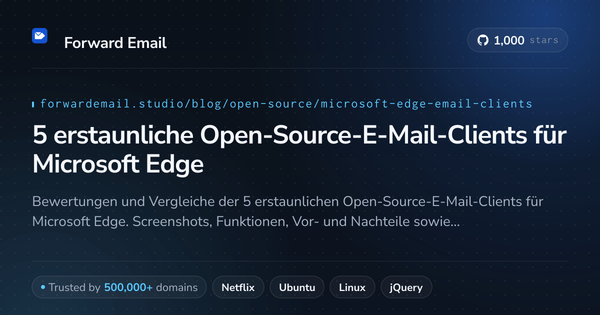 5 erstaunliche Open-Source-E-Mail-Clients für Microsoft Edge 2026