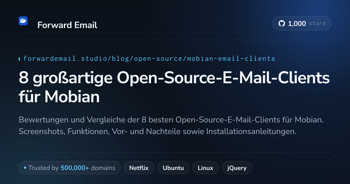 8 großartige Open-Source-E-Mail-Clients für Mobian 2026