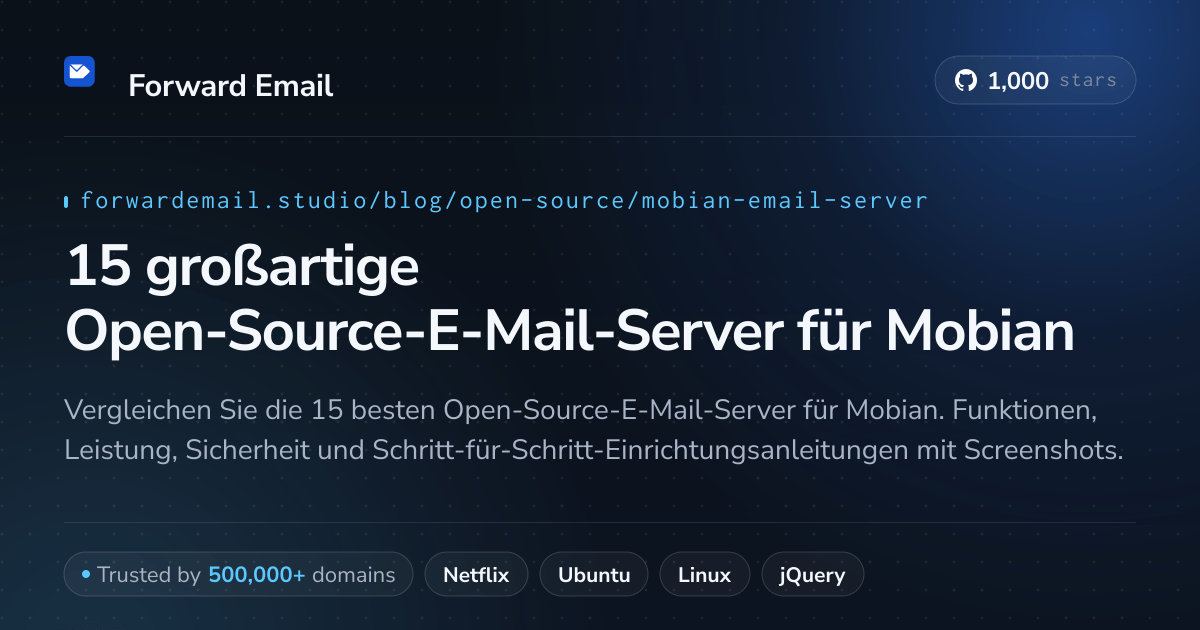 15 großartige Open-Source-E-Mail-Server für Mobian 2026