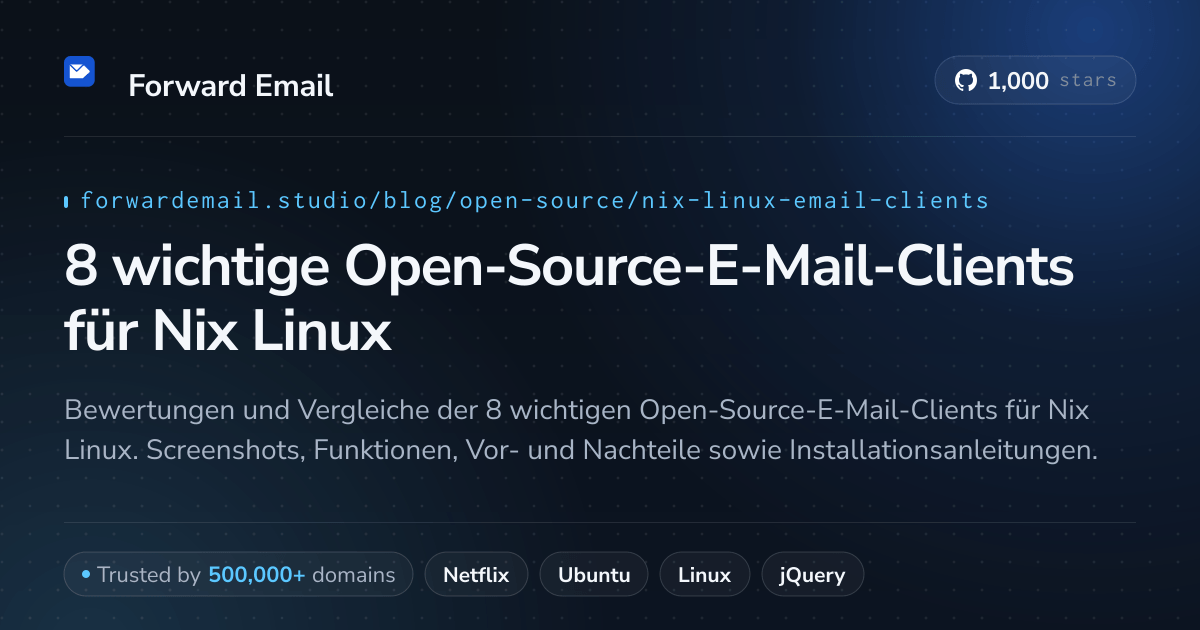 8 wichtige Open-Source-E-Mail-Clients für Nix Linux 2026