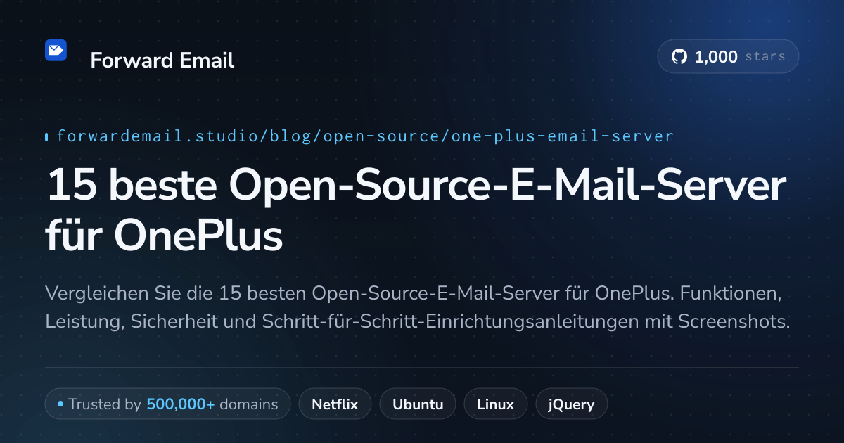 15 beste Open-Source-E-Mail-Server für OnePlus 2026