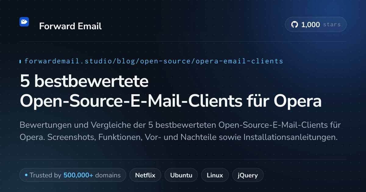 5 bestbewertete Open-Source-E-Mail-Clients für Opera 2026