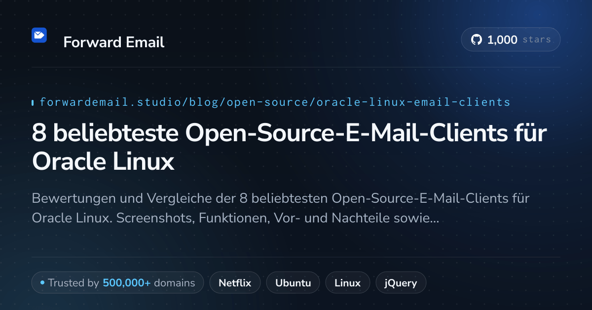 8 beliebteste Open-Source-E-Mail-Clients für Oracle Linux 2026