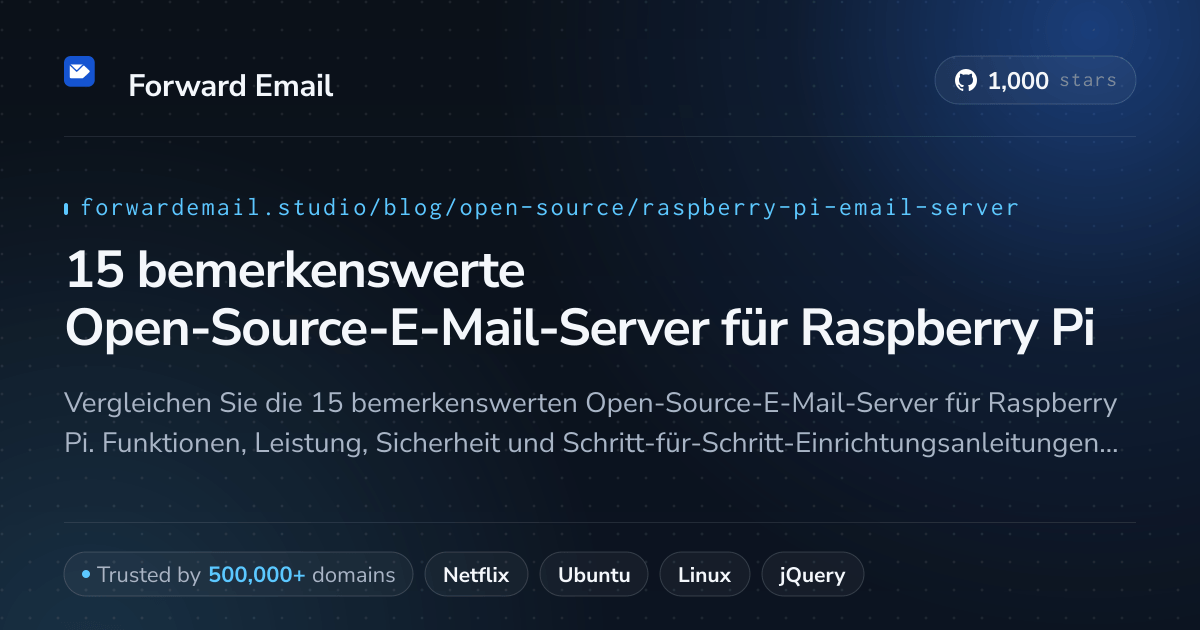 15 bemerkenswerte Open-Source-E-Mail-Server für Raspberry Pi 2026