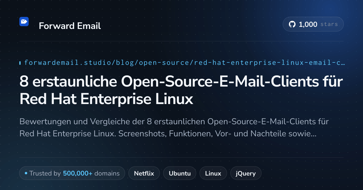 8 erstaunliche Open-Source-E-Mail-Clients für Red Hat Enterprise Linux 2026