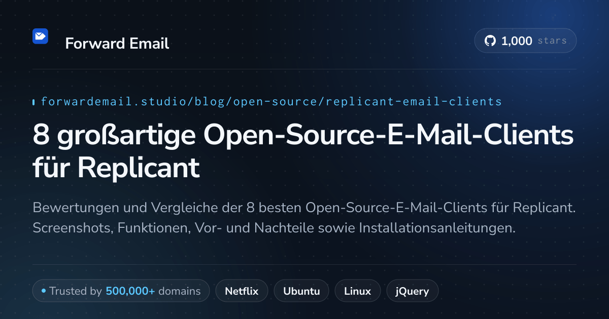 8 großartige Open-Source-E-Mail-Clients für Replicant 2026