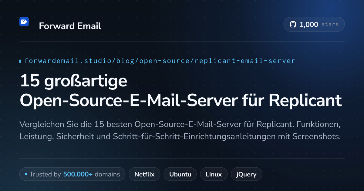 15 großartige Open-Source-E-Mail-Server für Replicant 2026