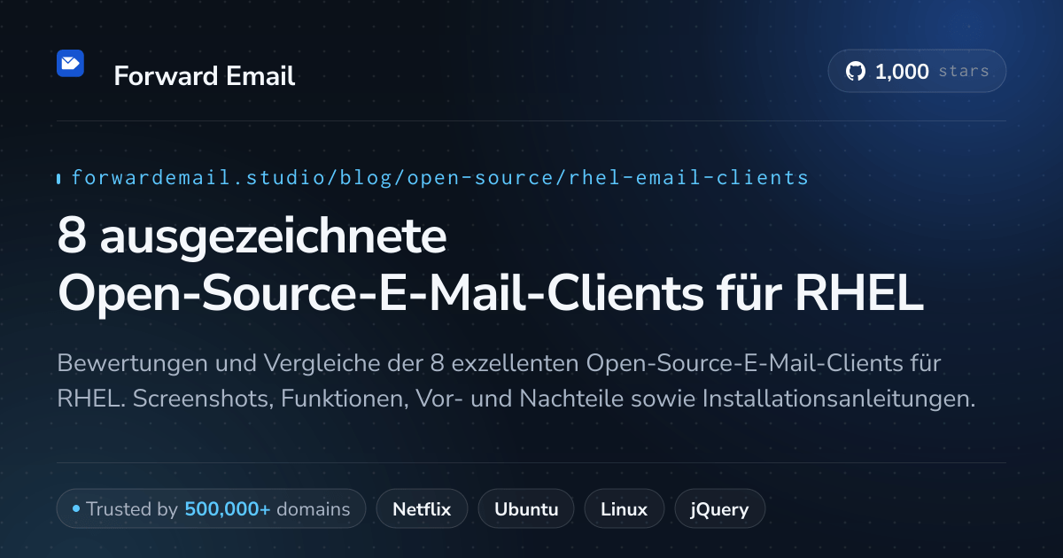 8 ausgezeichnete Open-Source-E-Mail-Clients für RHEL 2026