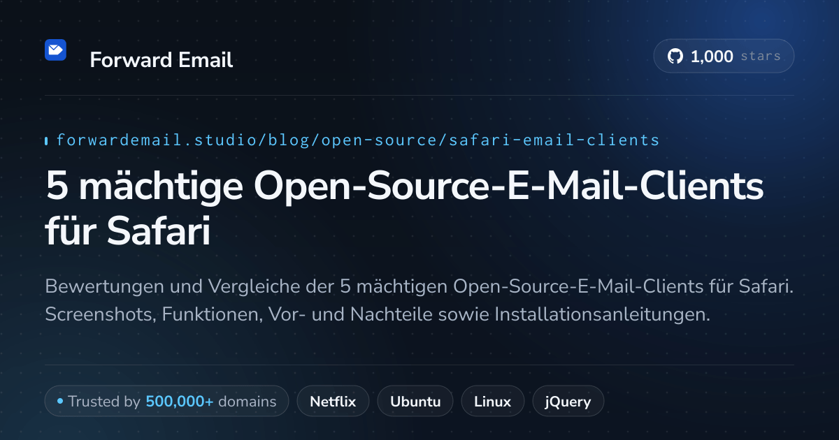 5 mächtige Open-Source-E-Mail-Clients für Safari 2026