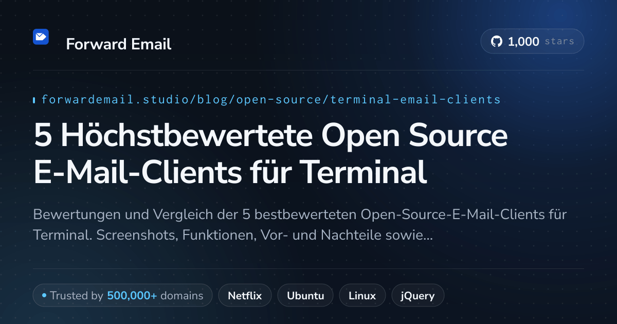 5 Höchstbewertete Open Source E-Mail-Clients für Terminal 2026